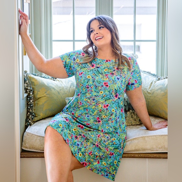 NWT Yelete | Bright Floral | Pockets | Swing Dress | XL - Picture 7 of 9